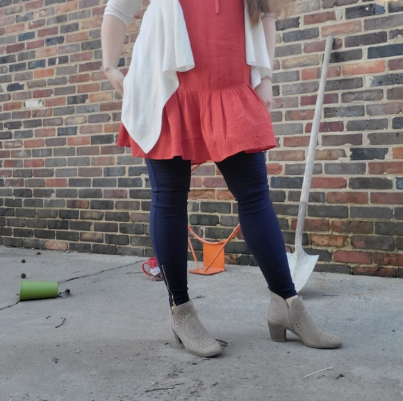 RELISTED Navy moto biker jean leggings - Picture 3 of 8